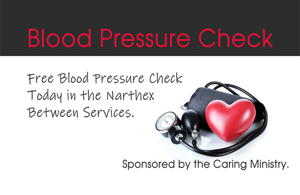 Blood Pressure Check and Blood Drive Sign-Ups