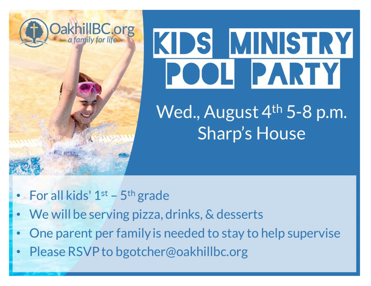 Kids Ministry Pool Party