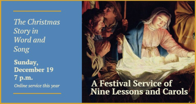 The Festival of Lessons and Carols service premieres online at 7 pm