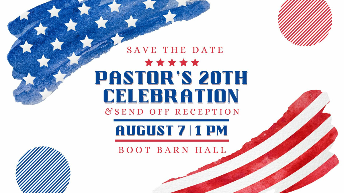 JOIN US ON SUNDAY! // Pastor's 20th Celebration & Send Off