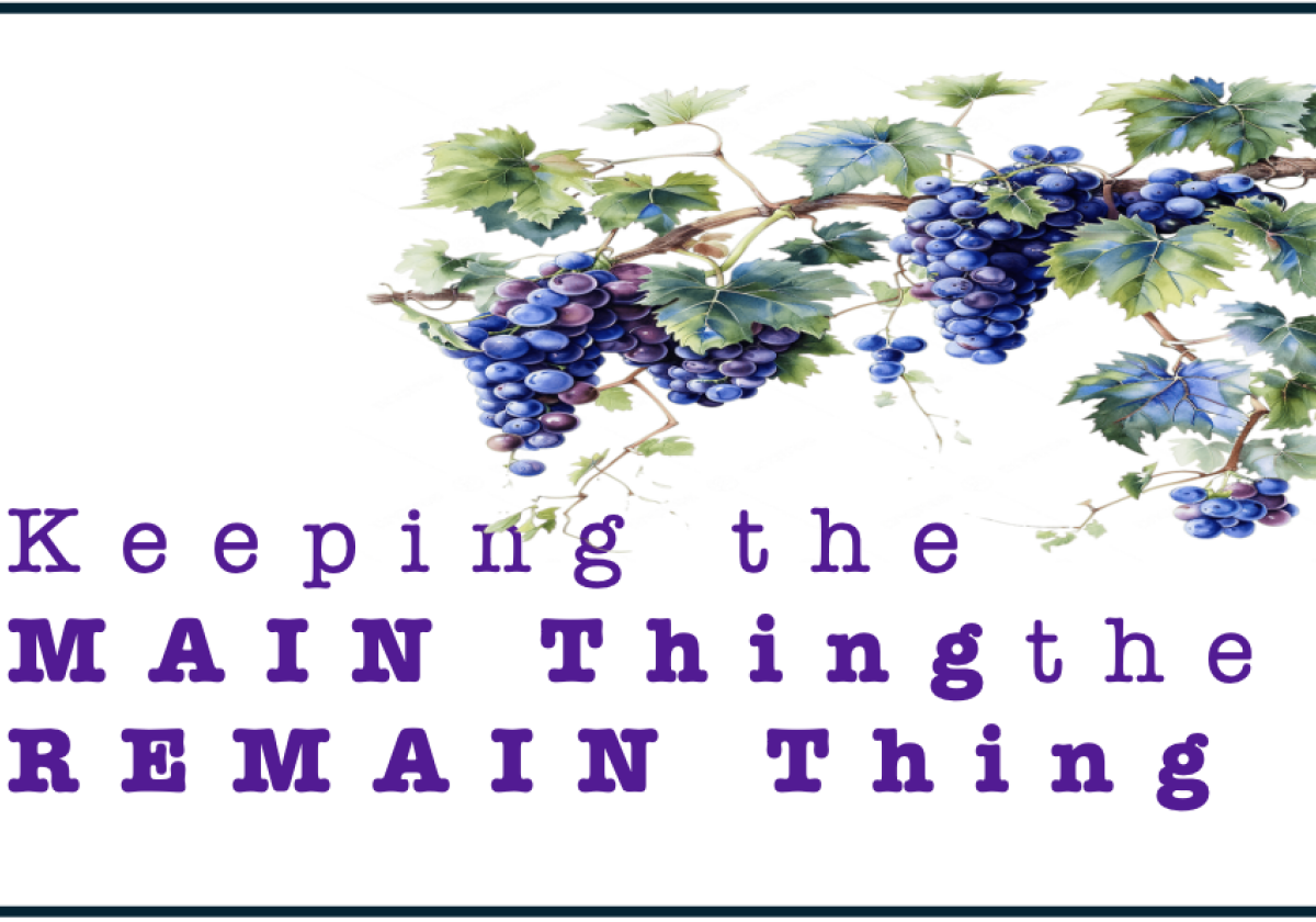 Keeping the MAIN Thing the REMAIN Thing