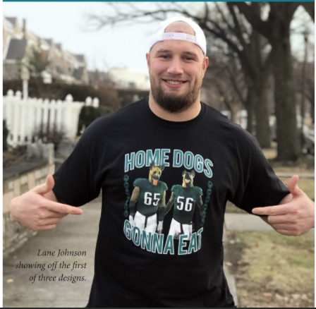 Eagles Lane Johnson's underdog shirts in high demand; proceeds benefit  Philly schools - 6abc Philadelphia