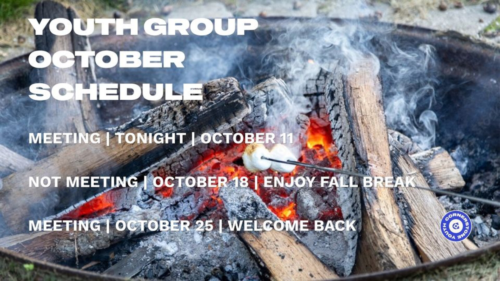 NO YOUTH GROUP TONIGHT | ENJOY FALL BREAK!