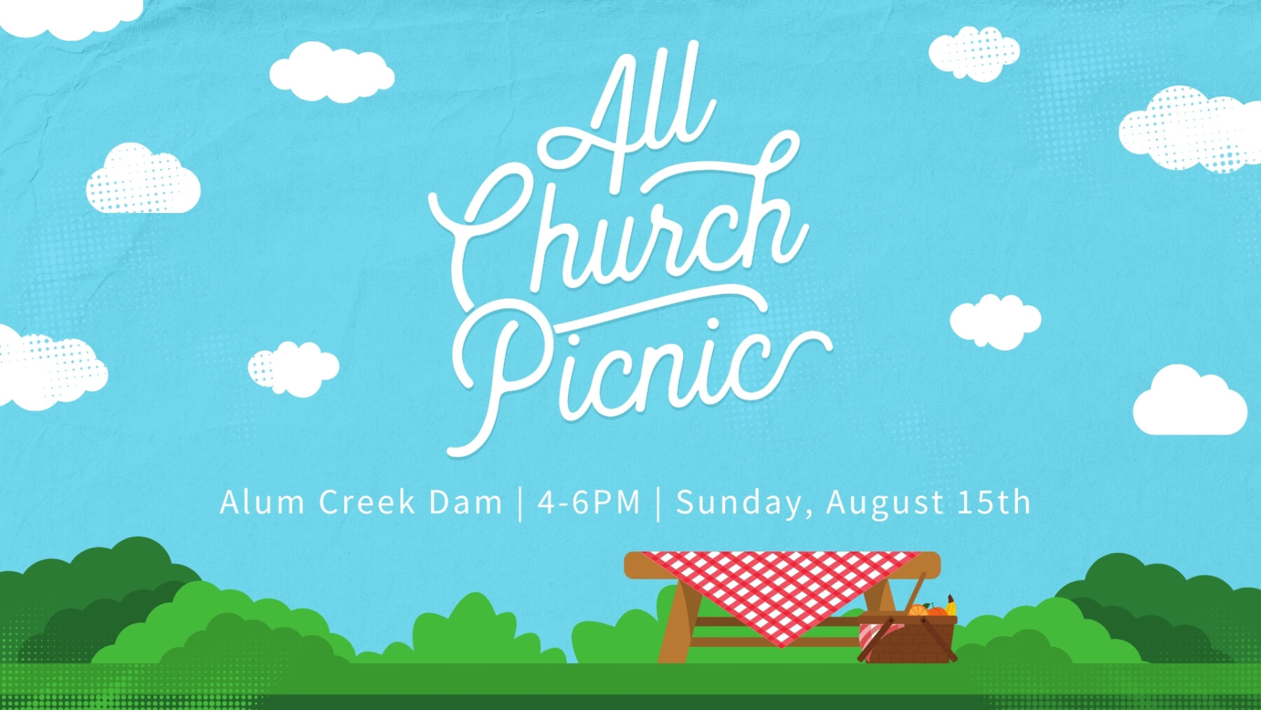 All Church Picnic - Sunday, August 15th 4-6pm