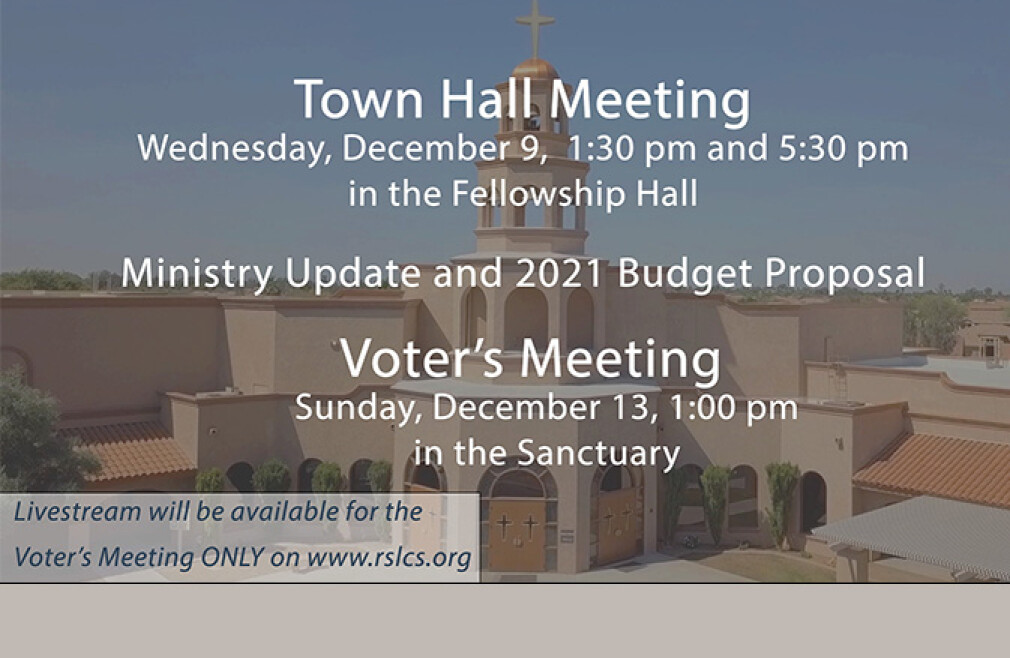 Town Hall Meeting  (5:30pm)  