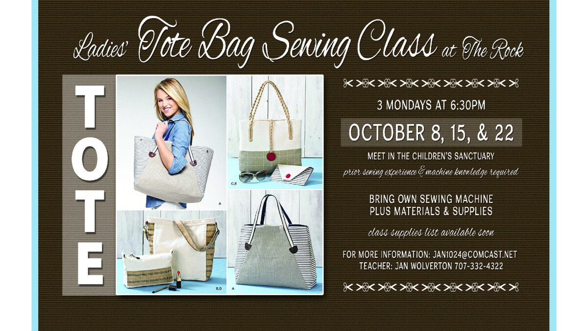 Ladies Tote Sewing Class