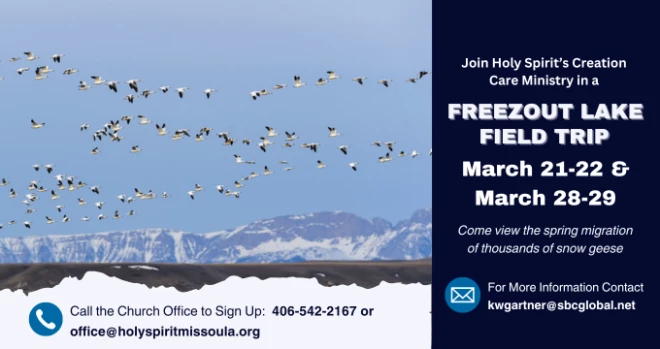 Creation Care: Freezout Lake Trip, March 21-22 and 28-29