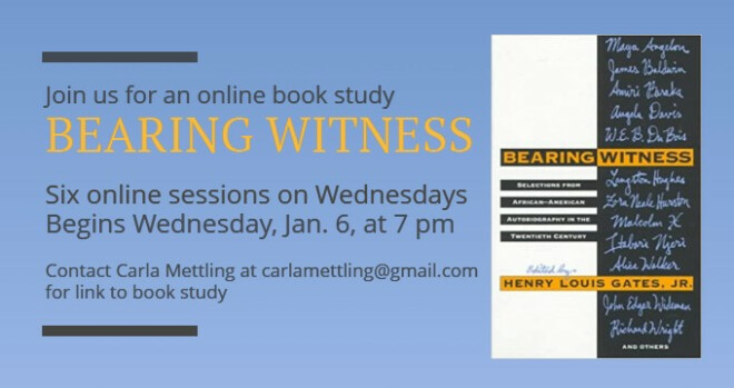 7 pm Bearing Witness book study