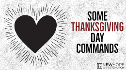 Some Thanksgiving Day Commands \ November 13, 2022