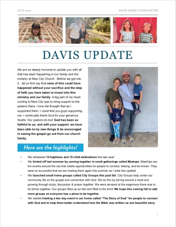 Davis Support Letter Image July 2022