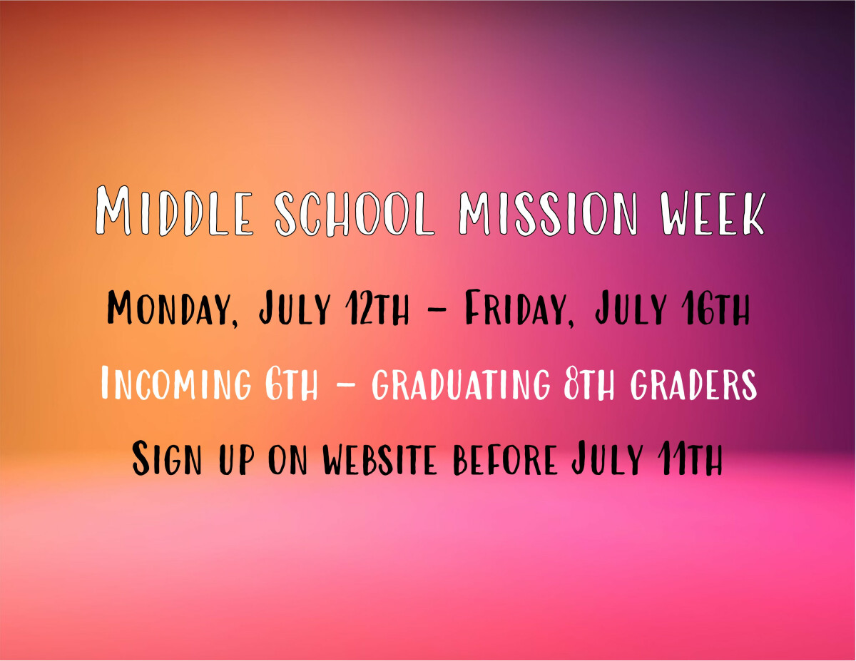 Middle School Mission Week