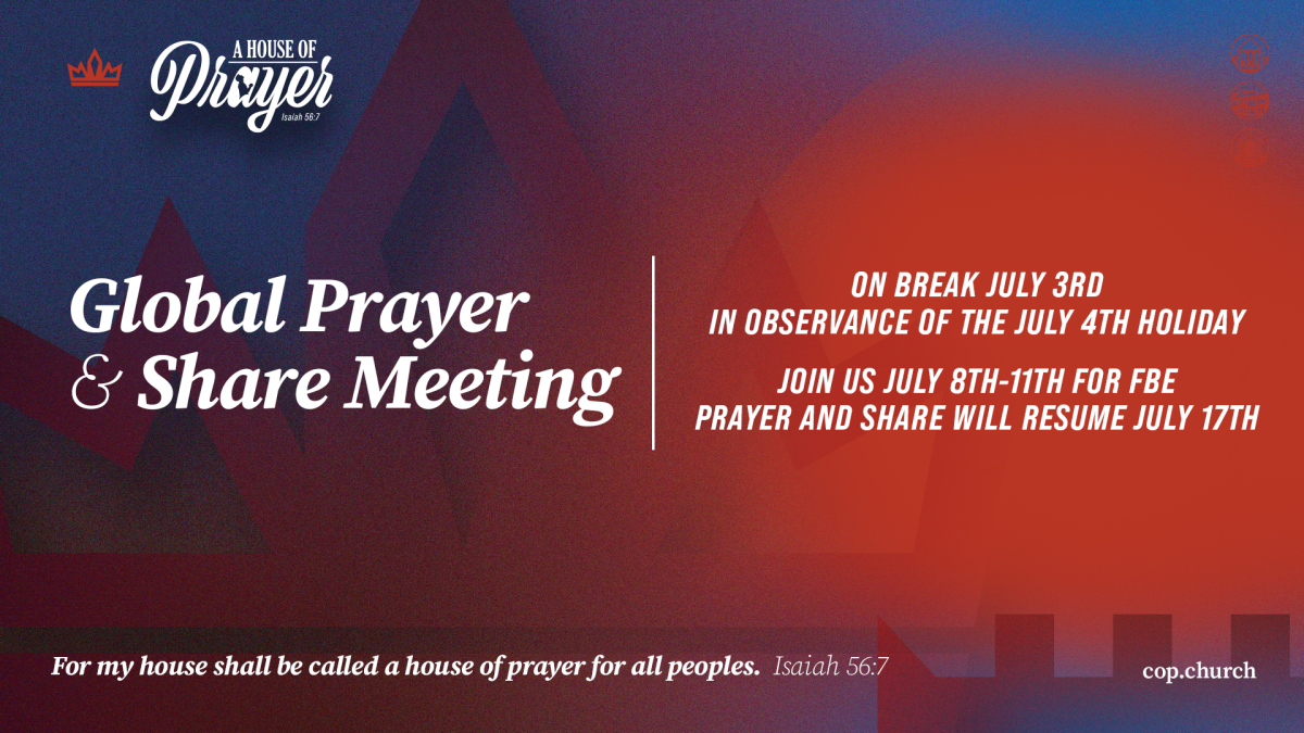 Global Prayer and Share Meeting On Break