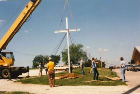 Large Cross Erected 1985