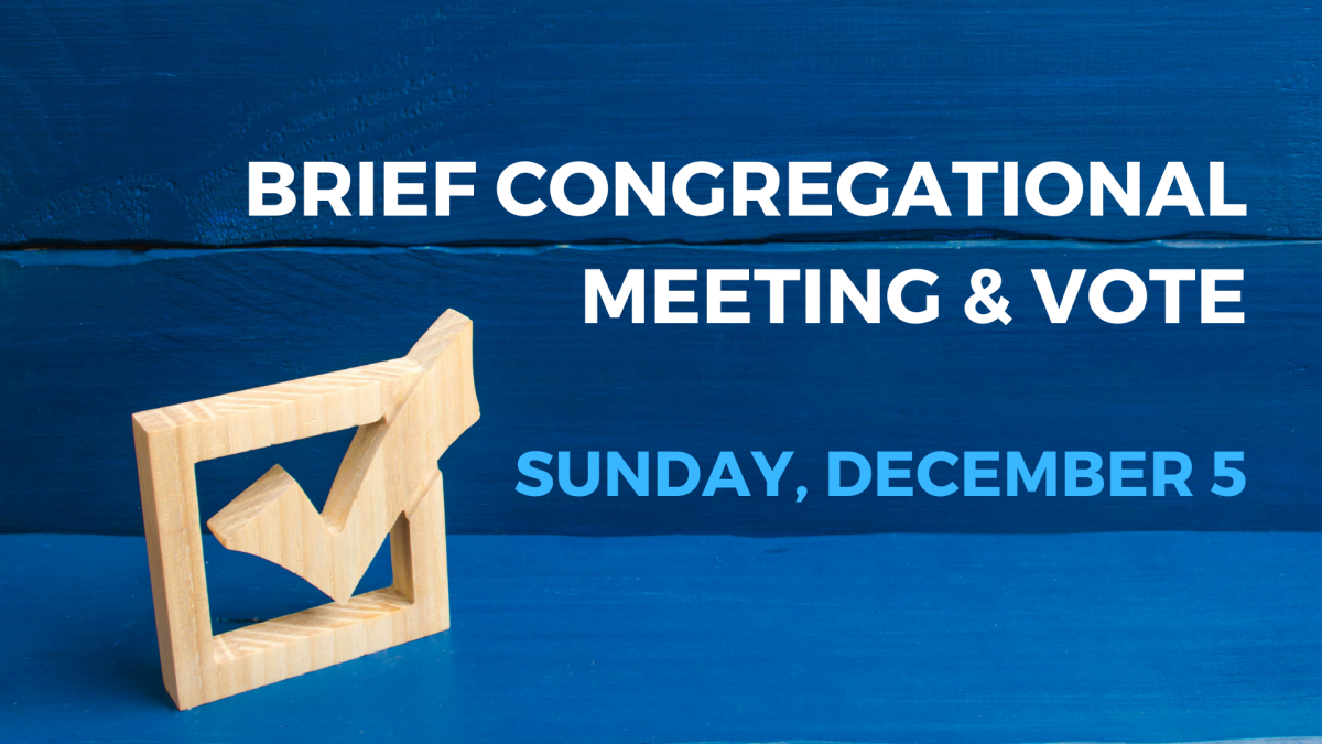 Brief Congregational Meeting and Vote