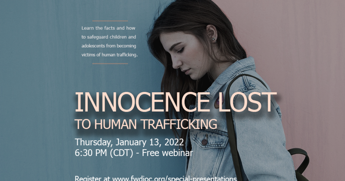 Innocence Lost To Human Trafficking Good Shepherd Catholic Community