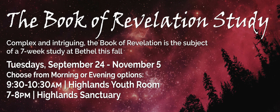 The Book of Revelation Study (Evening class option)