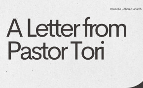 A Letter from Pastor Tori