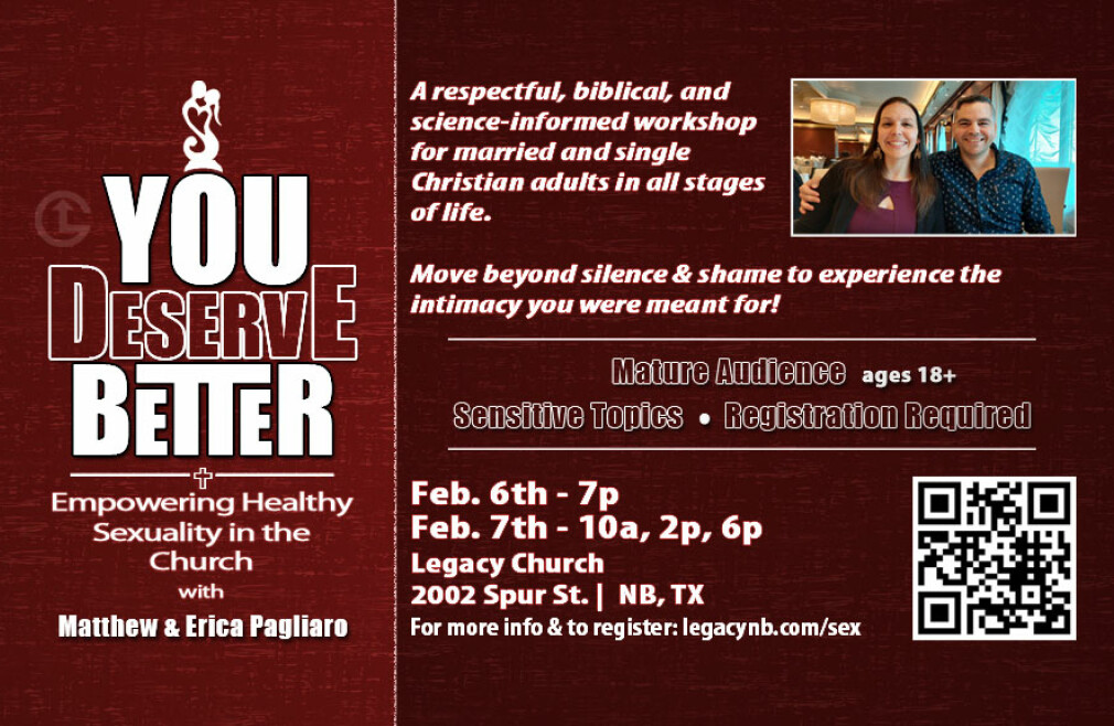 YOU DESERVE BETTER: Empowering Healthy Sexuality in the Church