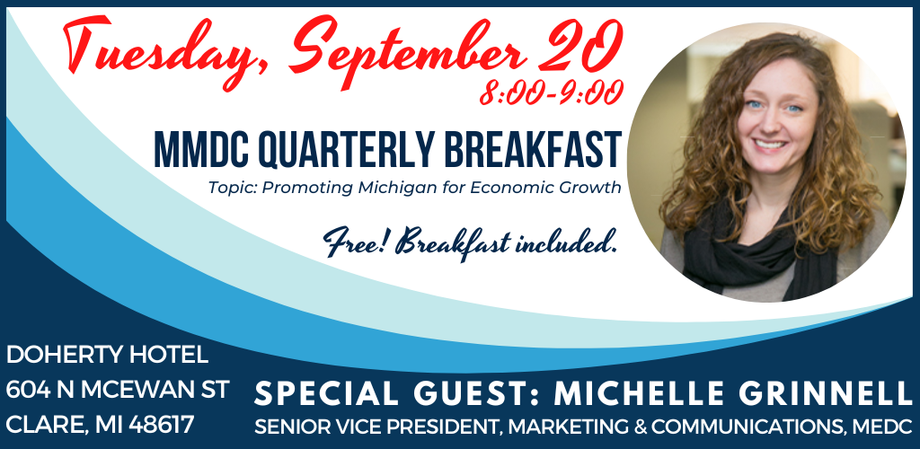 September Quarterly Breakfast Featuring Michelle Grinnell, MEDC