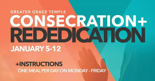 Consecration and Rededication Week 