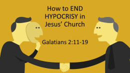 How to END HYPOCRISY in JESUS' Church