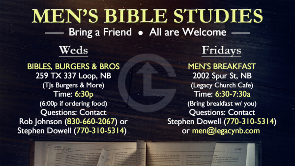 Legacy Church - 2022 Men's Bible Studies