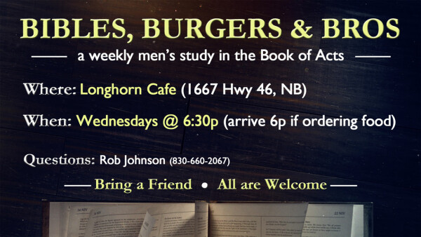 Legacy Church - Bibles, Burgers & Bros - 2025