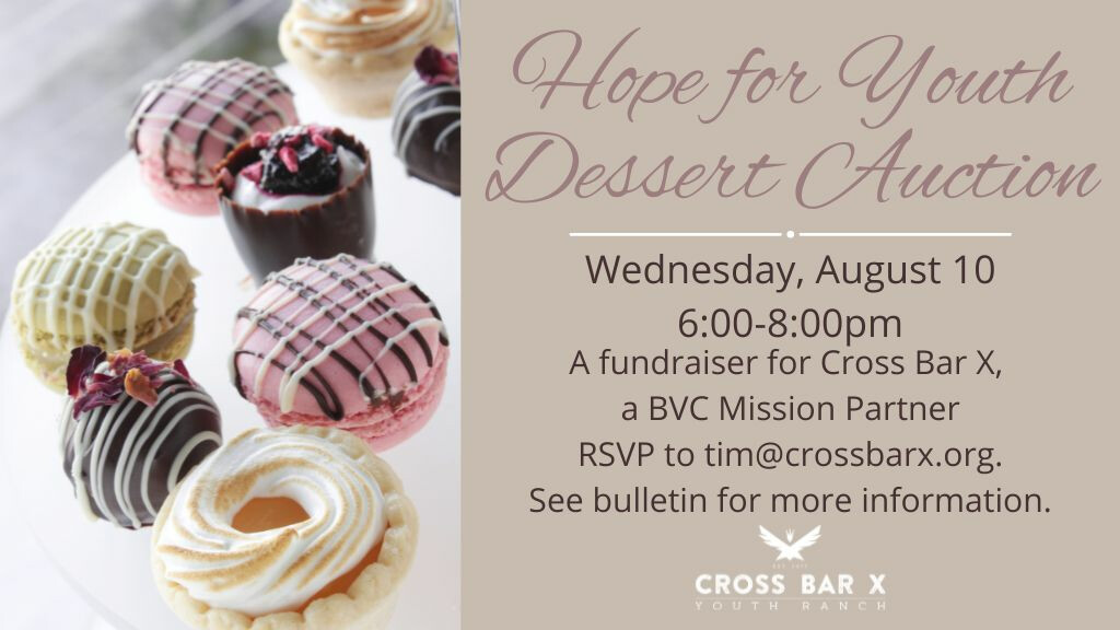 Hope for Youth Dessert Auction