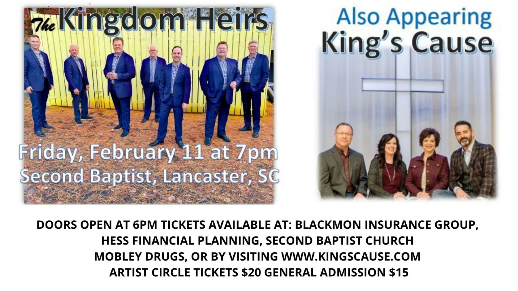 Kingdom Heirs and King's Cause in Concert 2022 Second Baptist Church