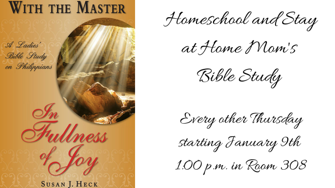 Homeschool Mom/Stay at Home Mom's Bible Study 