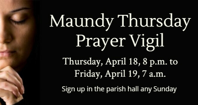 Maundy Thursday prayer vigil