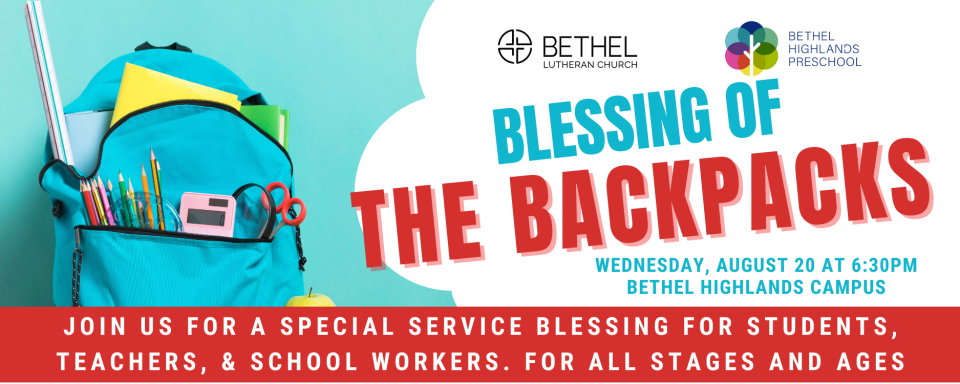 Blessing of the Backpacks