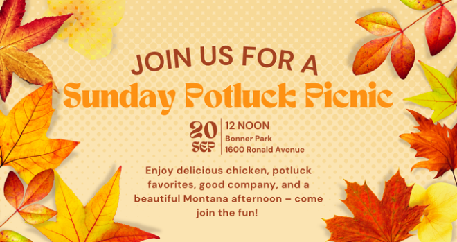 Potluck Picnic after the 10:15 service