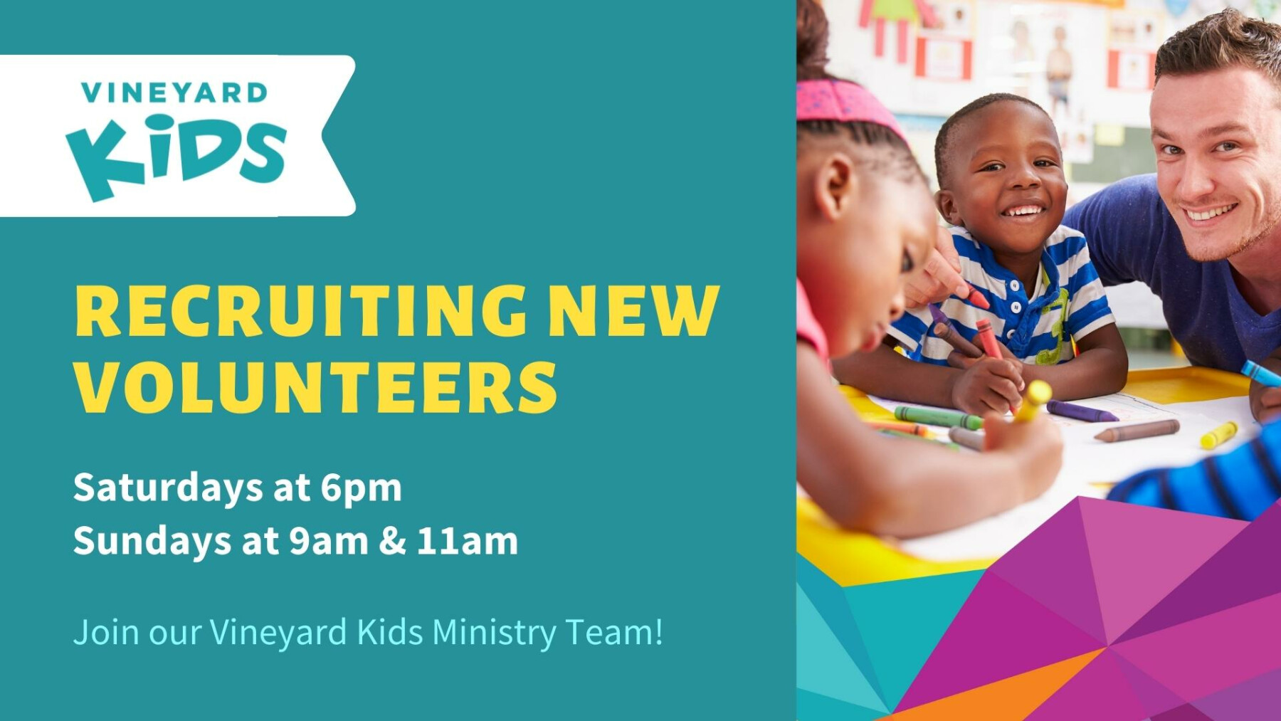 Vineyard Kid's Volunteer Recruitment