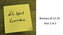 Holy Spirit Reminders Part 2 of 3