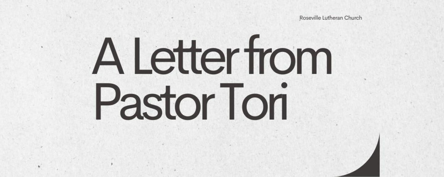 A Letter from Pastor Tori