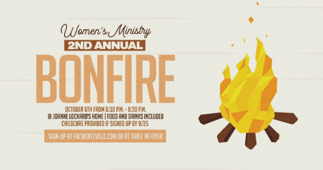 Women's Ministry 2nd Annual Bonfire