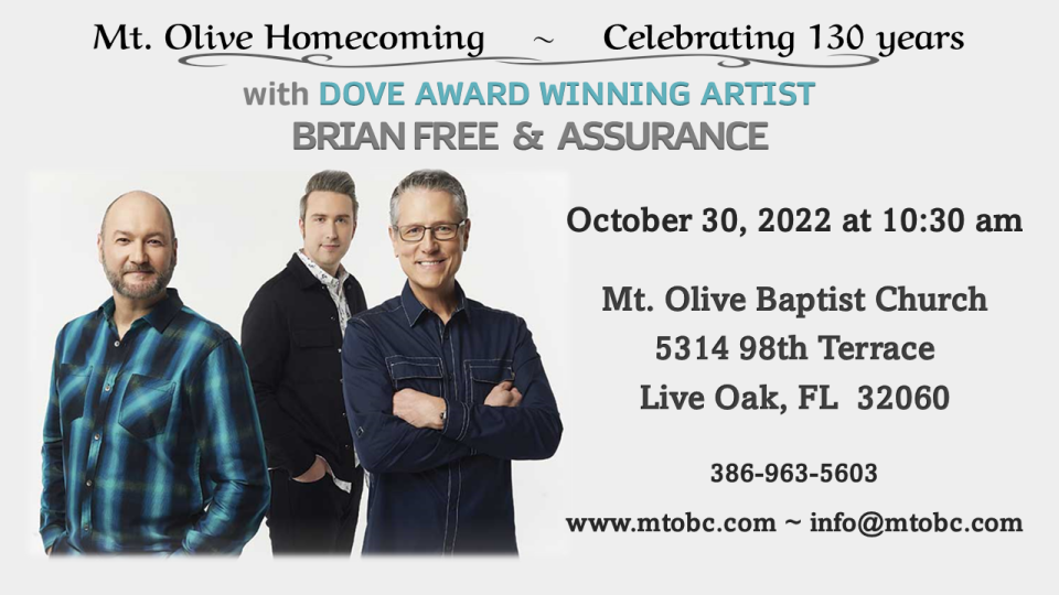 130 Homecoming Celebration with Brian Free & Assurance
