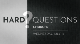July 13: Church?