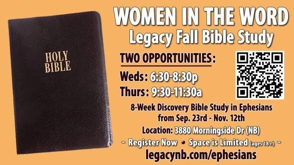 Legacy Church - Women in the Word - Legacy Fall Bible Study - 2026