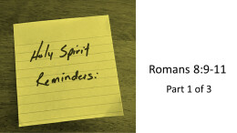 Holy Spirit Reminders Part 1 of 3