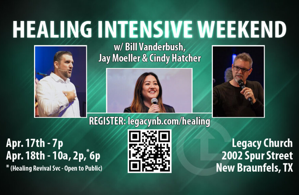 HEALING INTENSIVE WEEKEND with Bill Vanderbush, Jay Moeller & Cindy Hatcher