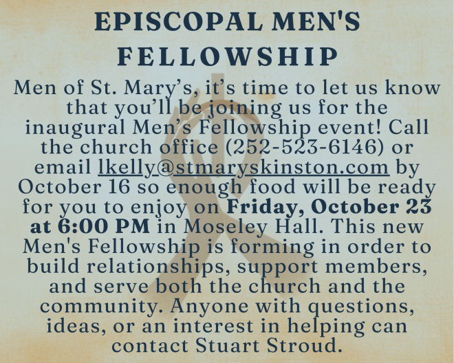 Inaugural Men's Fellowship Event